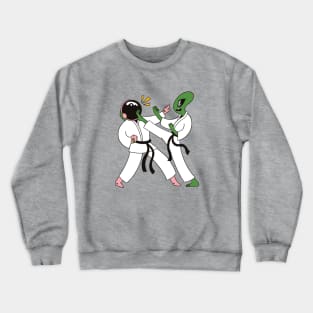 Alien Astronaut Space Karate Crewneck Sweatshirt